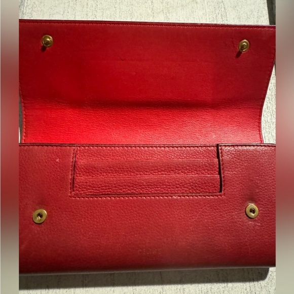 Low start Celine Large Flap Multi Function Leather Long Bifold Wallet - Picture 3 of 11
